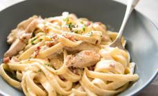How much to cook chicken with pasta