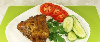Cooking chicken thighs as an excellent replacement for shish kebab